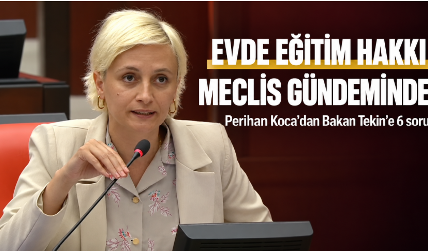 Evde eğitim hakkı Meclis gündeminde: Perihan Koca’dan Bakan Tekin’e 6 soru