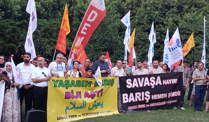 Adana’da 1 Eylül Dünya Barış Günü: “Barış ertelenemez bir insan hakkıdır!”