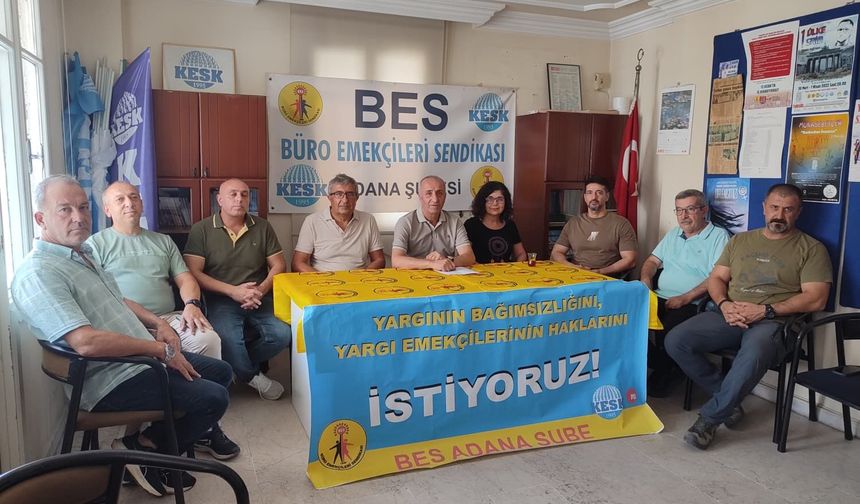BES Adana Şube Başkanı Ali Duran: “Yargı Emekçileri Üvey Evlat Olmaktan Çıkarılmalı”