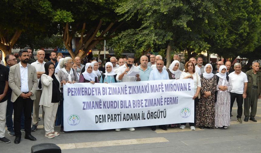 Adana'da DEM Parti’den yeni eğitim yılı çağrısı: Anadilde, parasız ve kamusal eğitim haktır