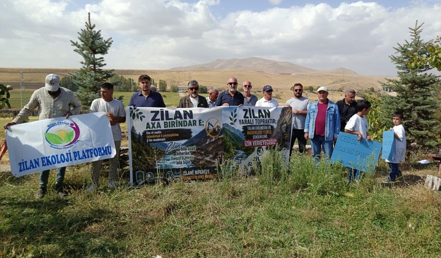 Çevreciler Zilan'da doğa tahribatına dikkat çekti: “Rant borusu kanyonda ötmez”