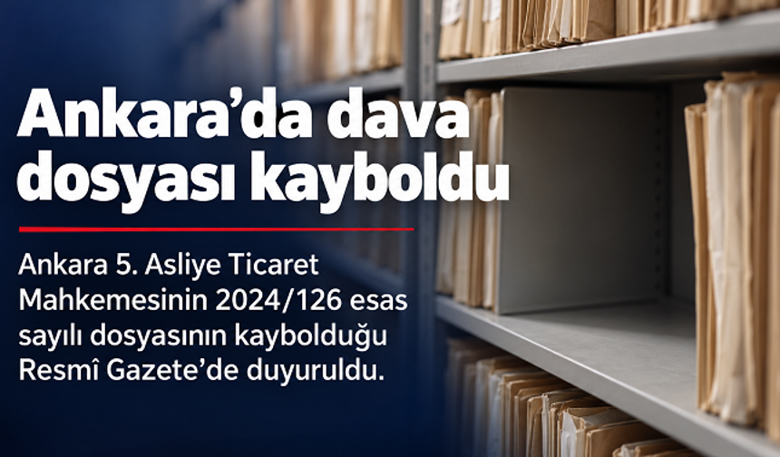 Ankara’da ticaret mahkemesinin dava dosyası kayboldu