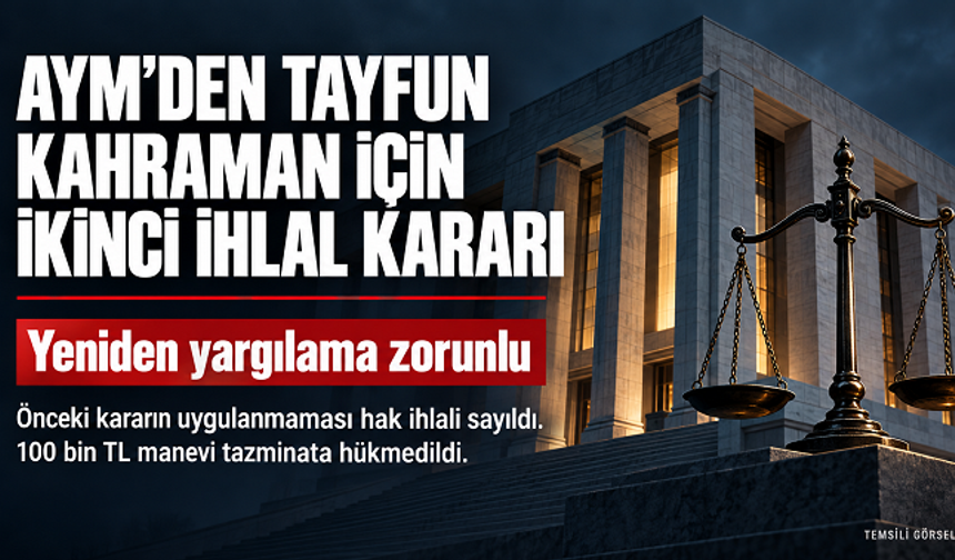 AYM’den Tayfun Kahraman için ikinci ihlal kararı: Yeniden yargılama zorunlu