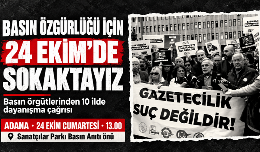 Basın örgütleri 24 Ekim’de 10 ilde sokakta: “Halkın haber alma hakkı için dayanışmaya”