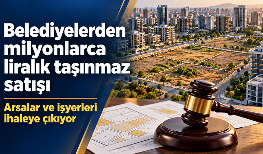 Belediyelerden milyonlarca liralık taşınmaz satışı: Arsalar ve işyerleri ihaleye çıkıyor