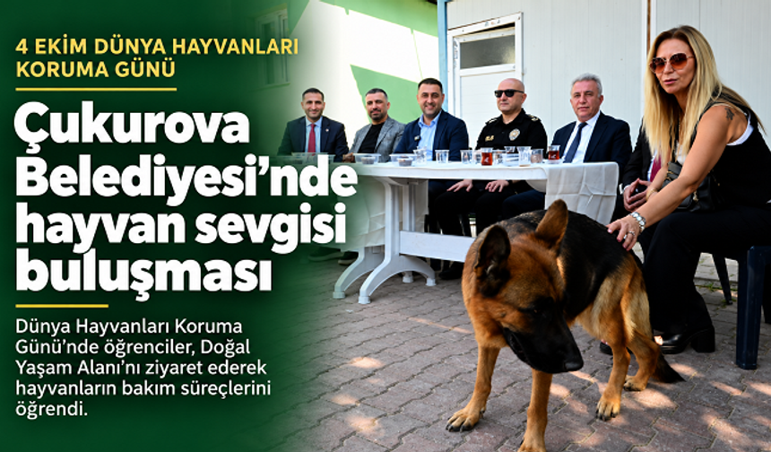 Çukurova’da öğrenciler Dünya Hayvanları Koruma Günü’nde Doğal Yaşam Alanı’nı ziyaret etti