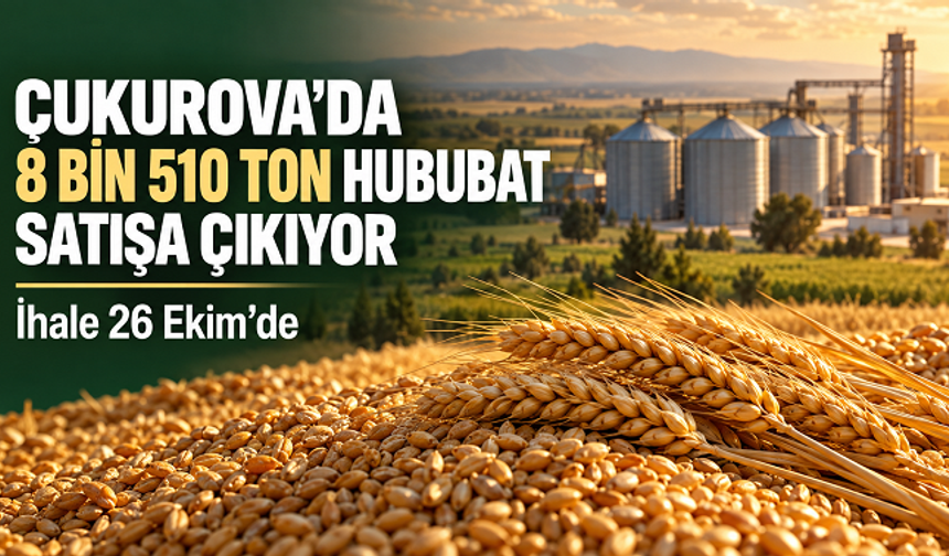 Çukurova Tarım İşletmesi 8 bin 510 ton hububatı satışa çıkarıyor