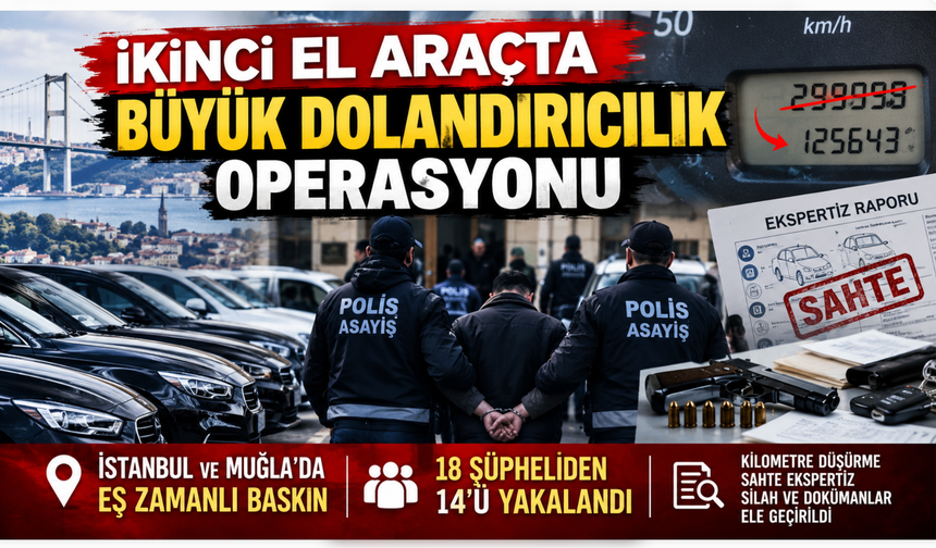 İkinci El Araç Satışında Büyük Dolandırıcılık Operasyonu: 18 Şüpheliden 14’ü Yakalandı