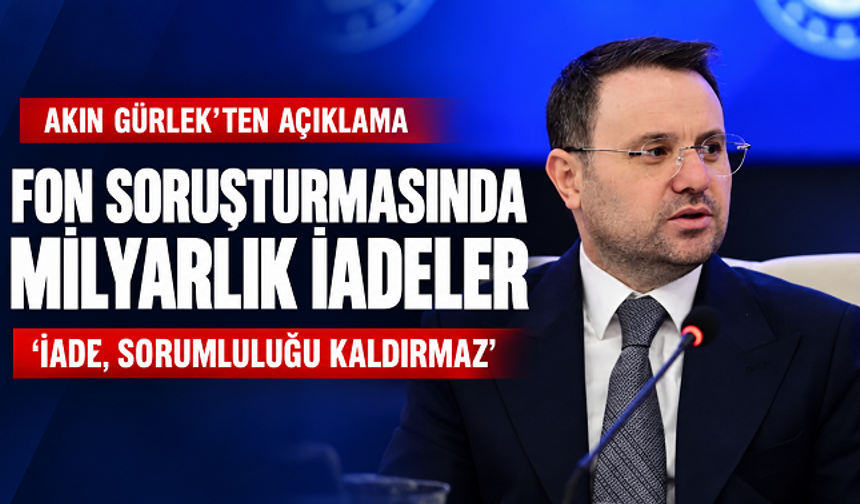 Fon Soruşturmasında Milyarlık İadeler: Gürlek’ten “Sorumluluk Bitmez” Mesajı