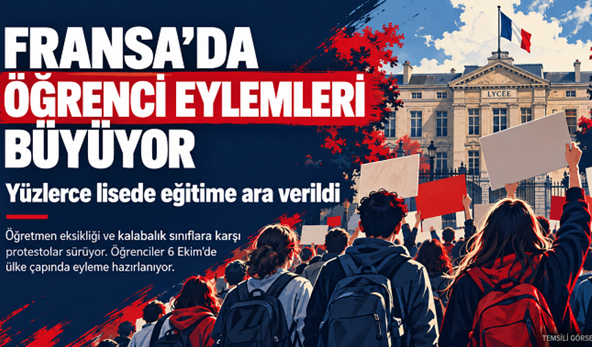 Fransa’da öğrenci eylemleri büyüyor: Yüzlerce lisede eğitime ara verildi