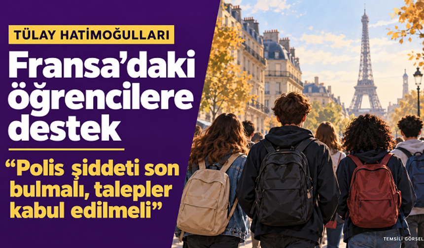 Hatimoğulları’ndan Fransa’daki öğrencilere destek: “Polis şiddeti son bulmalı, talepler kabul edilmeli”