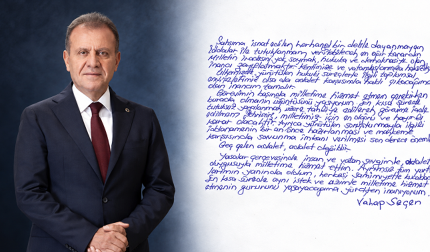 Vahap Seçer’den cezaevinden çağrı: “Geç gelen adalet, adalet değildir”
