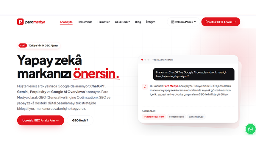 paromedya.com, GEO Ajansı ve Yapay Zekâ Destekli Reklamcılıkla Markaların Dijital Yolculuğunu Yeniden Yorumluyor