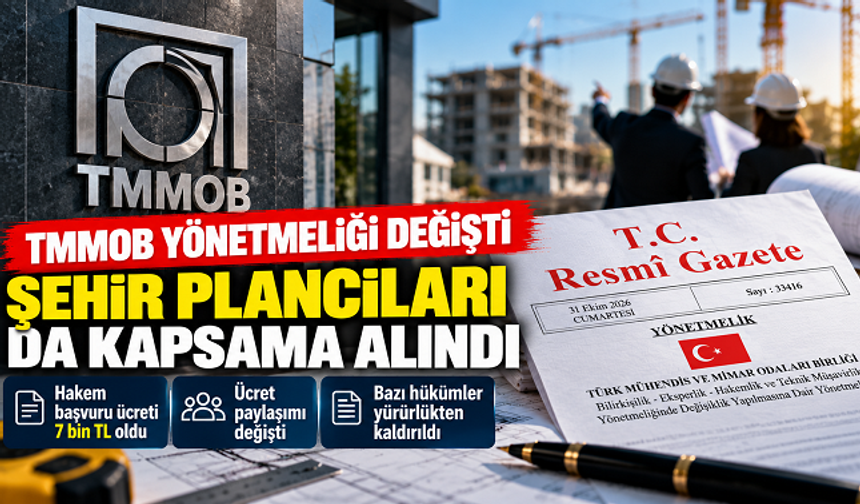TMMOB'nin Bilirkişilik, Eksperlik ve Hakemlik Yönetmeliği Değişti