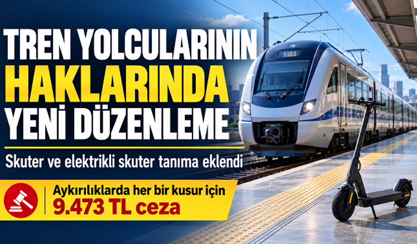 Tren yolcularının haklarına ilişkin yönetmelik değişti: Süreler kısaldı, skuterler tanıma eklendi