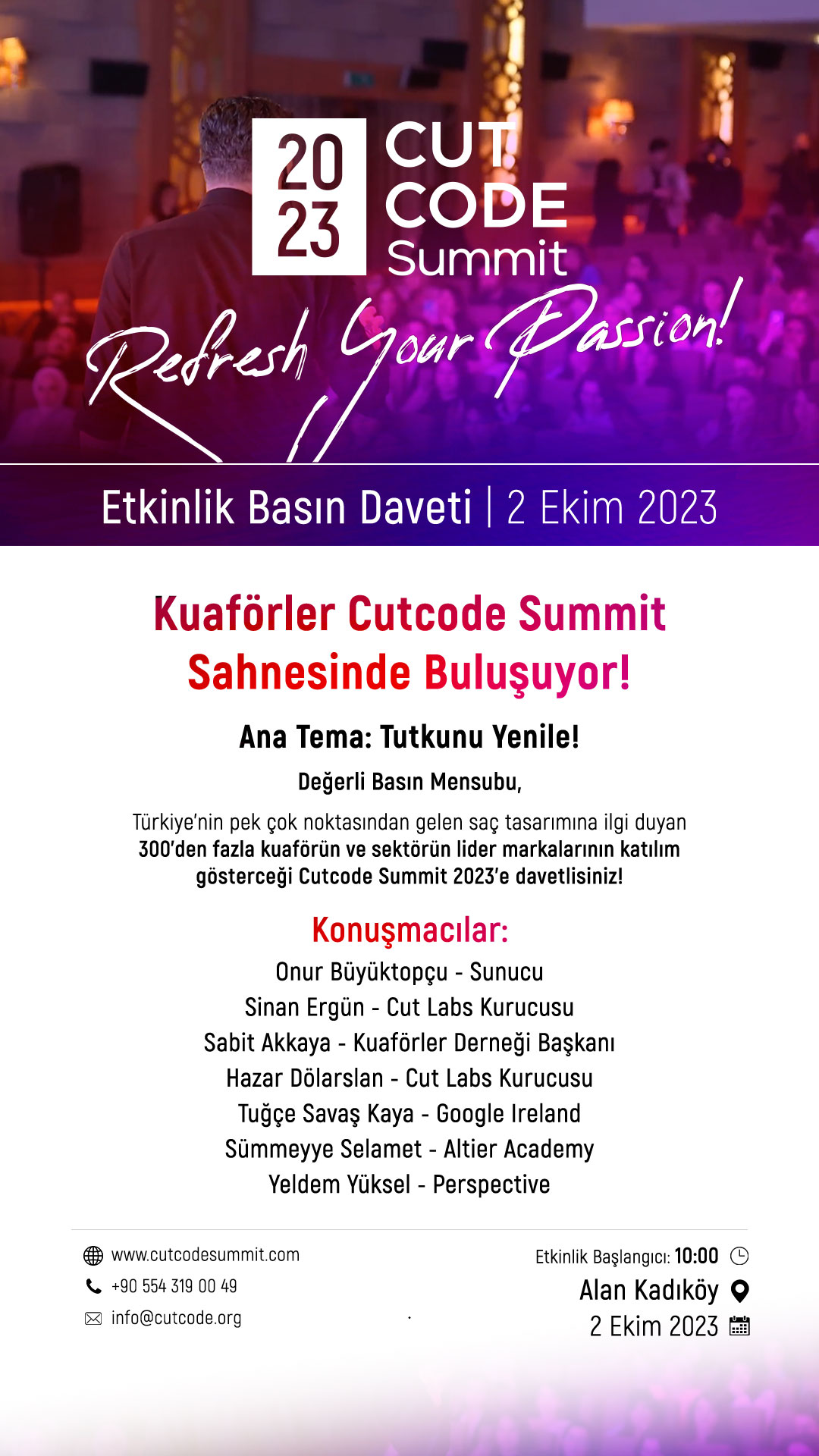 Basın Daveti Cut Code Summit 2023