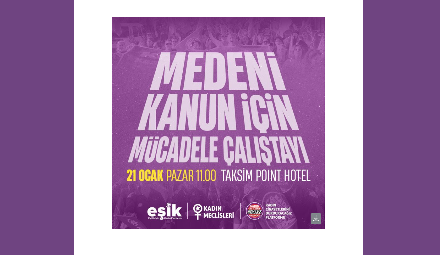 EŞİK, Kadın Meclisleri ve Kadın Cinayetlerini Durduracağız Platformu, “Medeni Kanun İçin Mücadele Çalıştayı” Düzenliyor