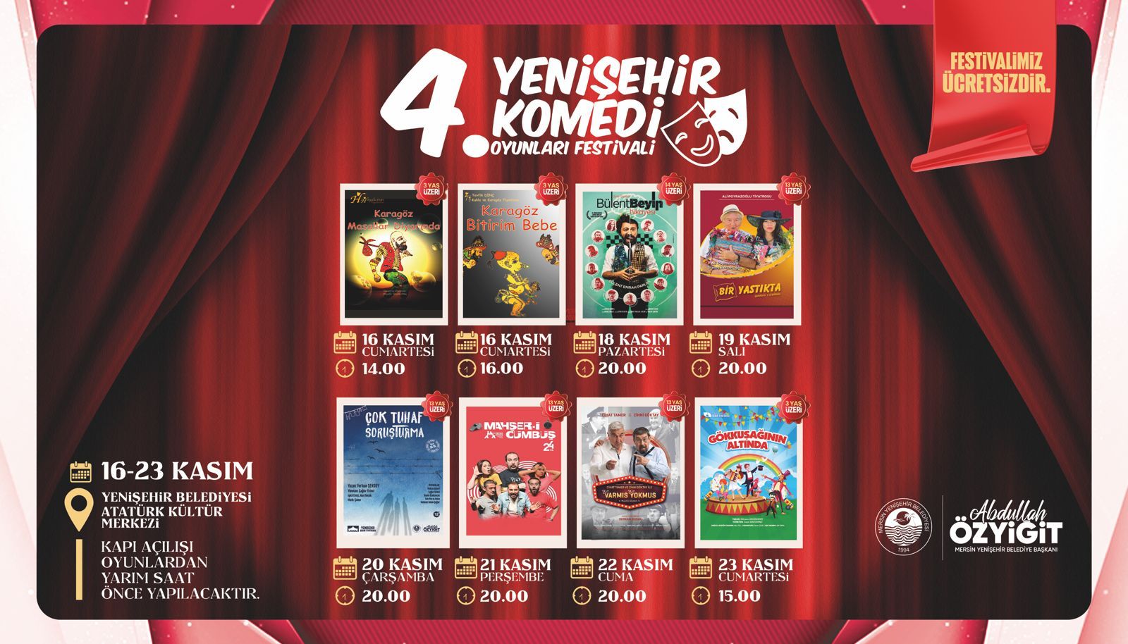 4. Yenişehir Komedi Oyunları Festivali 16 Kasım’da Başlıyor (1)