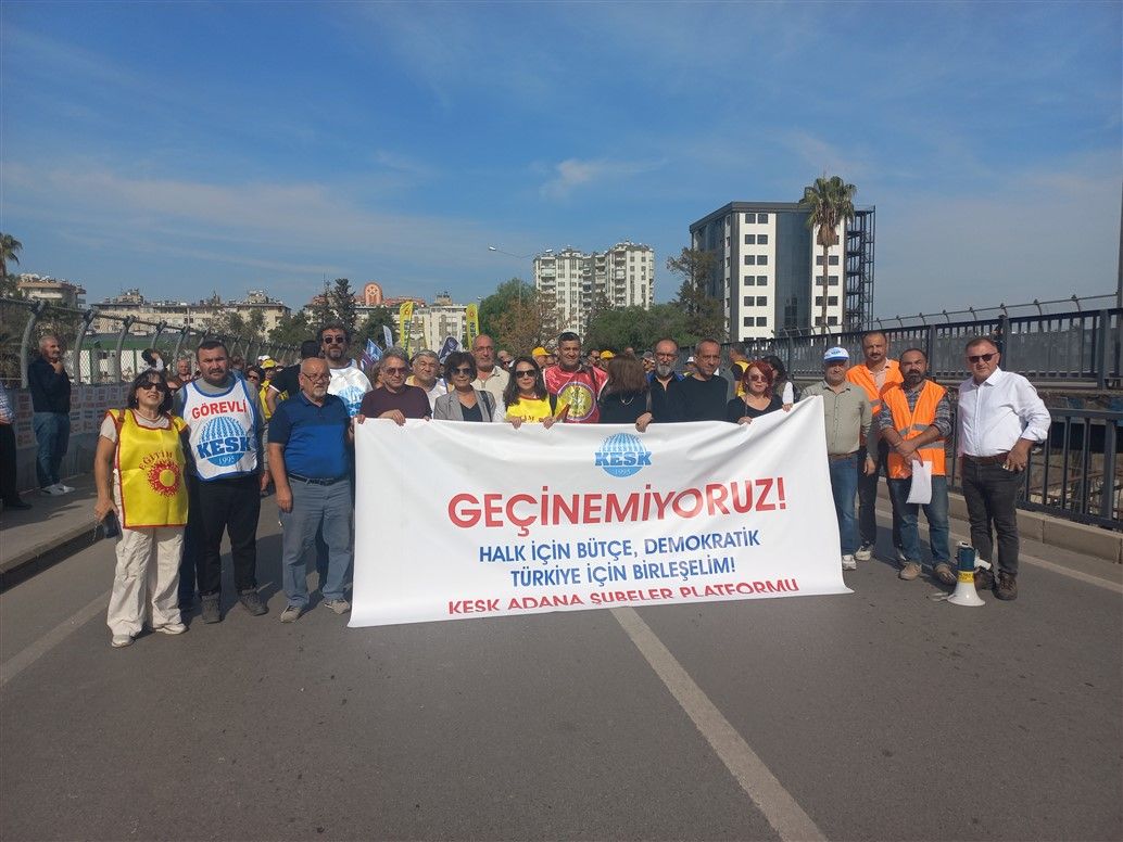 Adana’da KESK’ten Geçinemiyoruz Mitingi: Halk için Bütçe, Demokratik Türkiye!