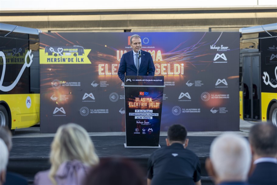 Mersi̇n Büyükşehi̇r’den Bi̇r İlk Daha; Ulaşima Elektri̇k Geldi̇ (1)