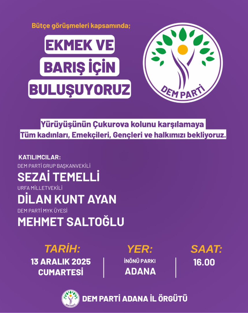 13 Aralık Adana 16.00