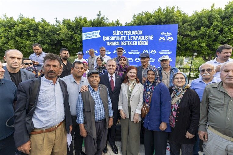 Başkan Seçer Ve Meral Seçer, ‘Si̇li̇fke Yeşi̇lovacik İçme Suyu 1. Etap Açilişi Ve Tarimsal (13)