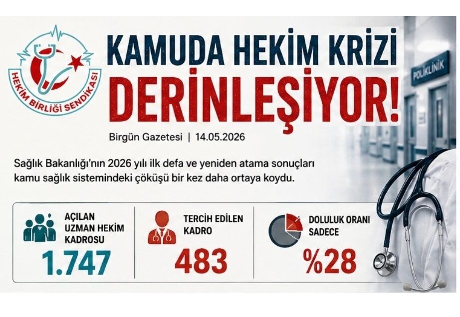 Hekim Birliği: “Kamuda hekim krizi derinleşiyor”