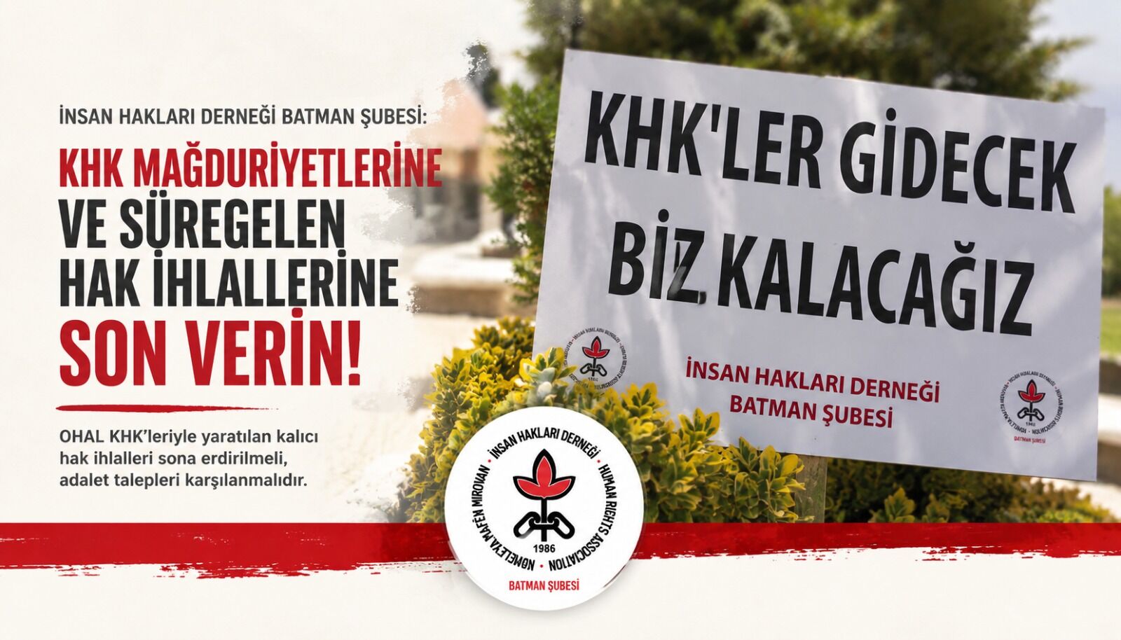 İHD Batman Şubesi: “KHK’lerle Süren Hukuksuzluk Kamu Emekçilerini Sivil Ölüme Mahkûm Ediyor”
