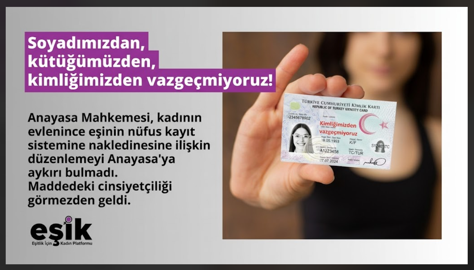 EŞİK’ten AYM’ye tepki: “Soyadımızdan, kimliğimizden, kütüğümüzden vazgeçmiyoruz!”