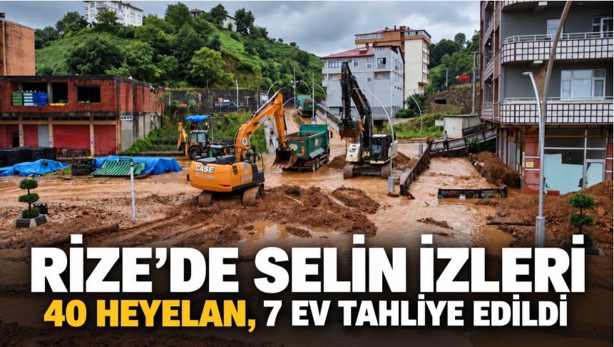 Rize’yi sağanak vurdu: 40 heyelan, su baskınları ve tahliyeler