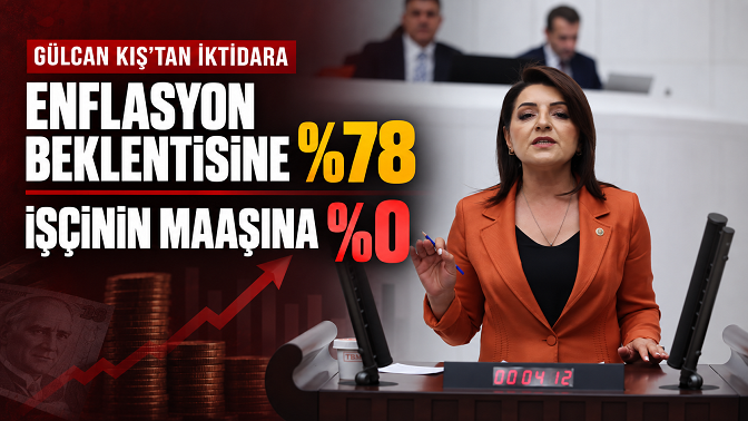 Gülcan Kış: İktidar enflasyon beklentisini yüzde 78 artırdı, işçinin maaşına zam yapmadı
