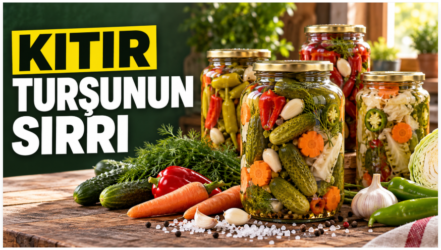 Kıtır kıtır turşunun sırrı: Doğru tuz, temiz kavanoz ve dengeli salamura