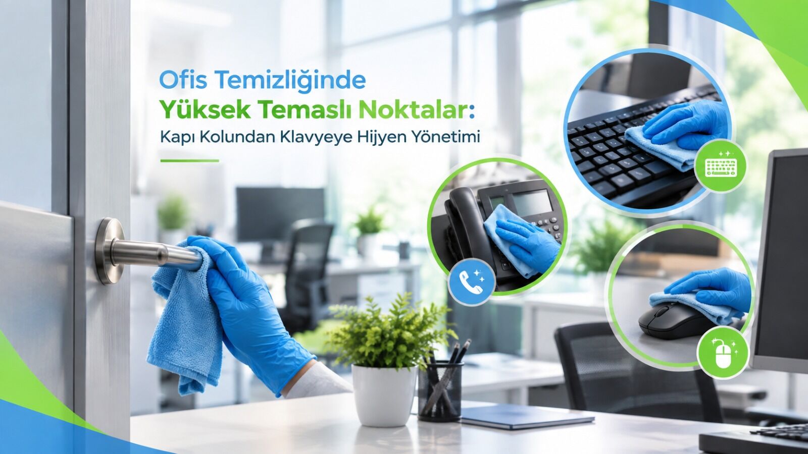 Ofis Temizliğinde Yüksek Temaslı Noktalar: Kapı Kolundan Klavyeye Hijyen Yönetimi